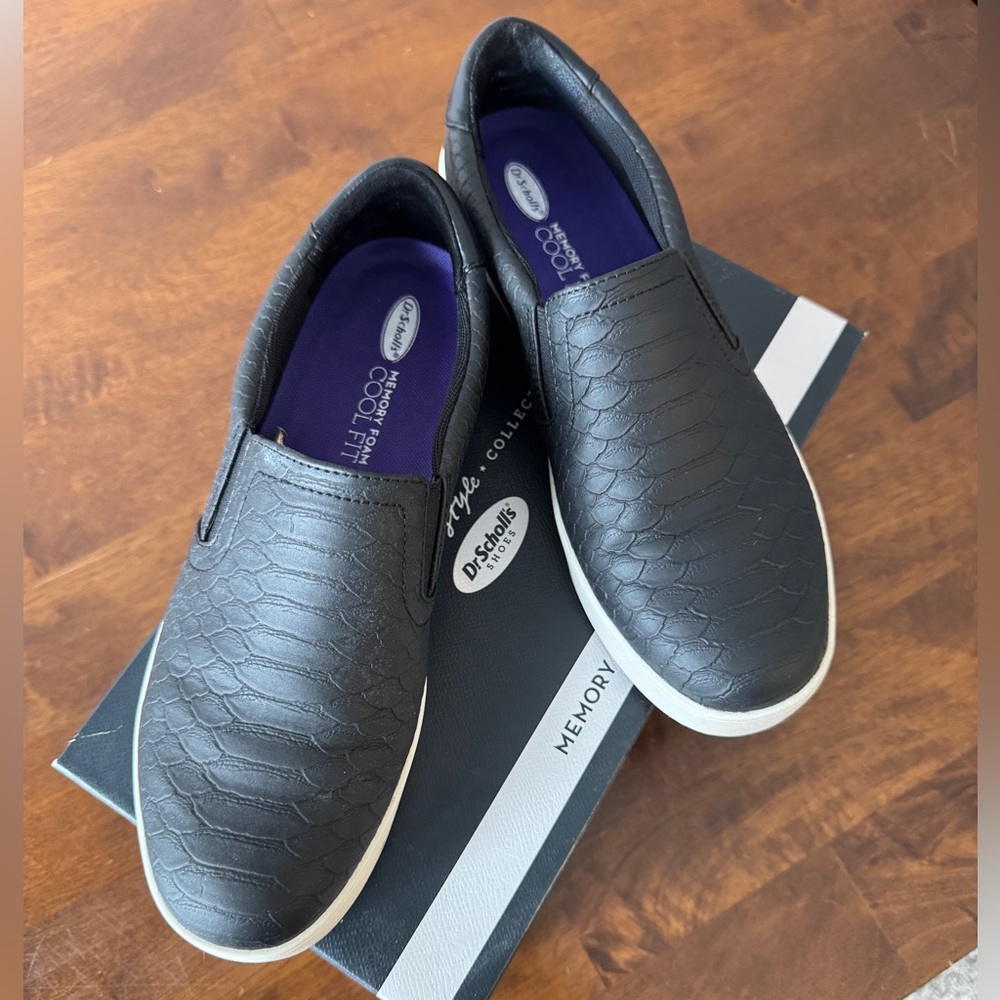 Dr. Scholl's Textured Black Slip on